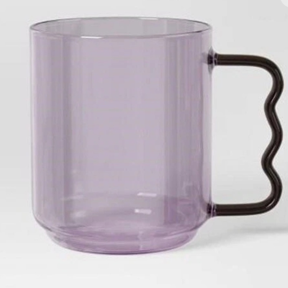 2!!!! ROOM ESSENTIALS NWT berry/pink glass mug -15oz